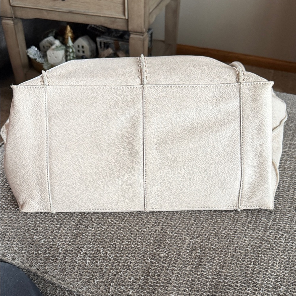 The Sak Felix large Elegant Cream Leather Tote Bag - Picture 5 of 7
